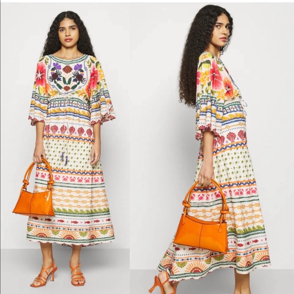 FARM Rio Salt Island Drawstring Midi Dress - Picture 2 of 13